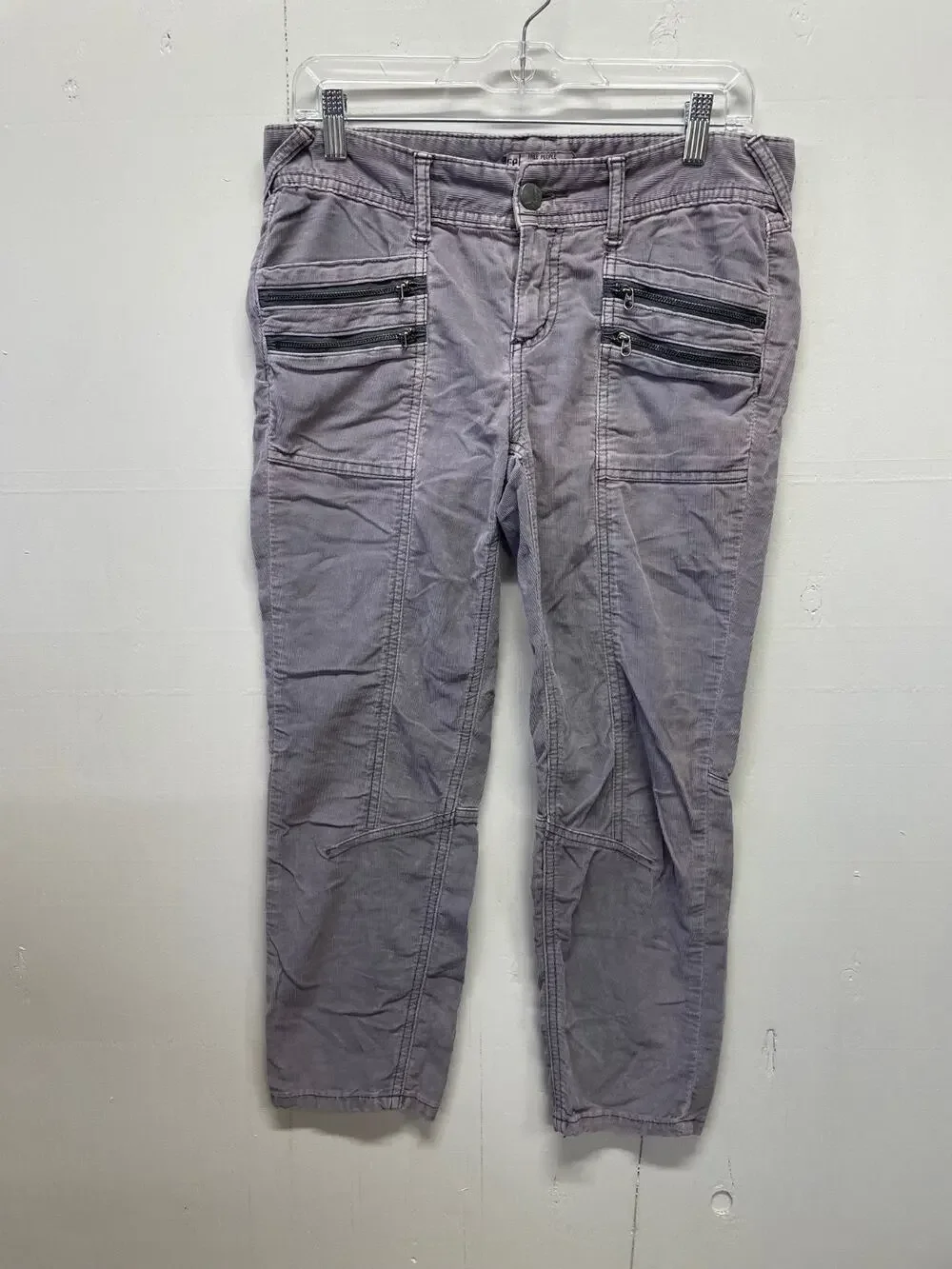 Free People Women's Corduroy Pants Size 8 Gray 24